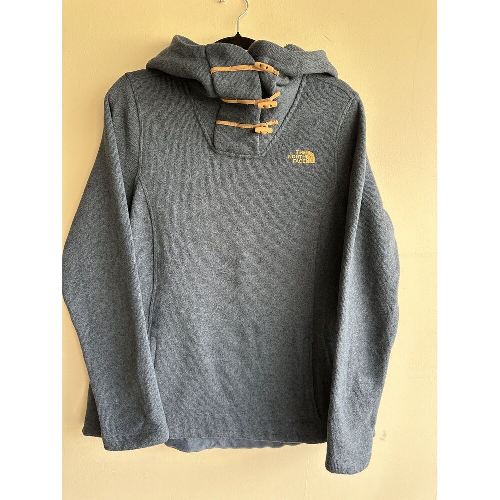 The North Face Women’s L Gray Fleece Pullover Hoodie Toggle Neck FA17